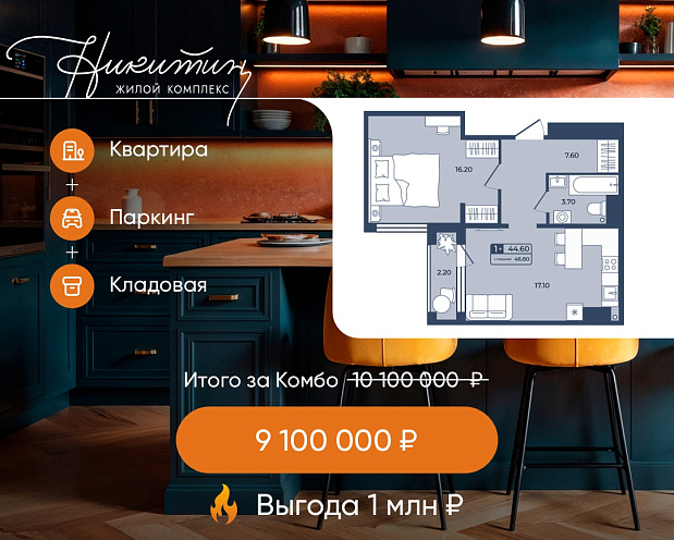 Комбо-предложение в ЖК «Никитин»!